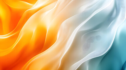 Fototapeta premium Soft waves in warm orange and yellow hues flowing gently.