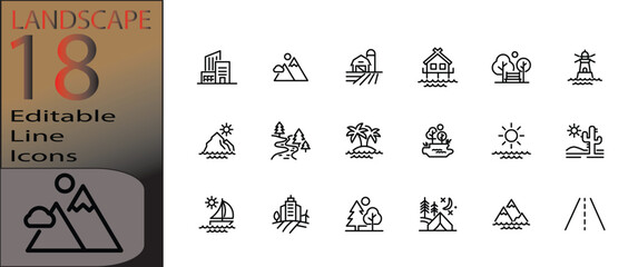 landscape icon set cannot be edited already expanded and merged
