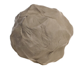 Clay modelling in shape ball, isolated on white