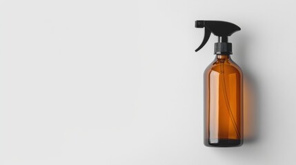 Obraz premium Amber Glass Spray Bottle on White Background