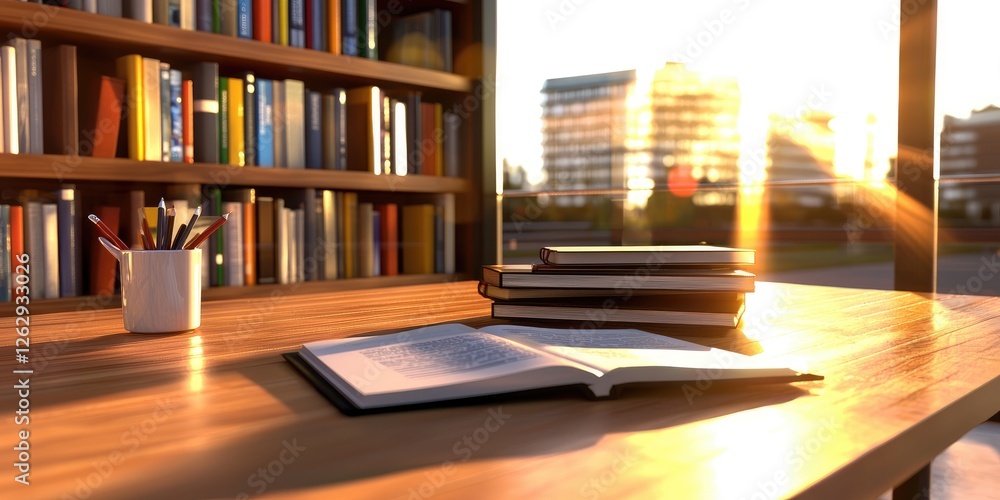 Poster collaborative academic networking in a virtual library, showcasing peer-reviewed journals and schola