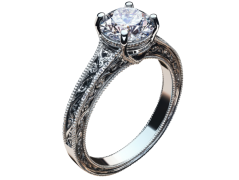 realistic photograph wedding ring desing isolate on white background for di-cut