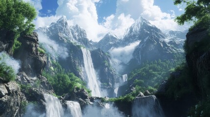 Fototapeta premium Mountain vector set collection design