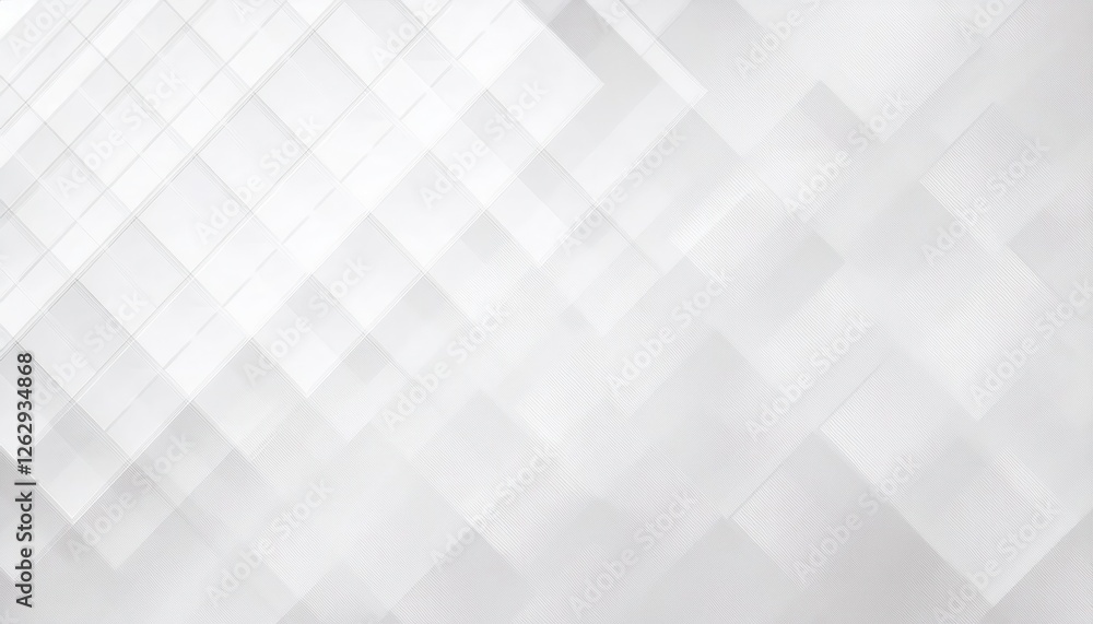 Leinwandbilder subtle geometric plaid texture pattern with overlapping white and gray diamonds for modern backgroun