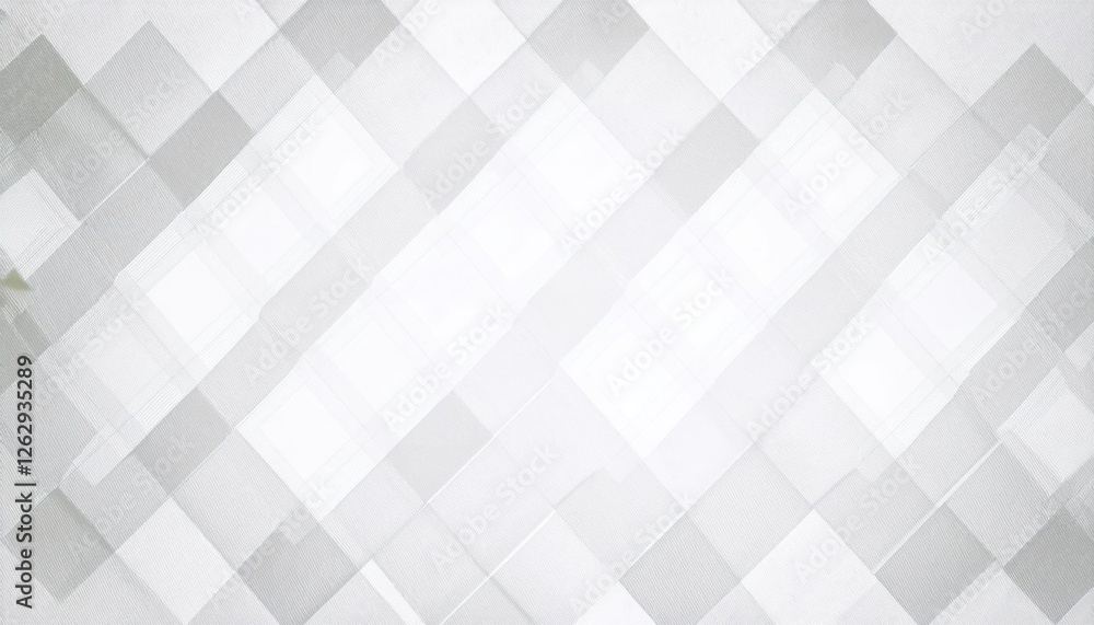 Aufkleber subtle geometric plaid texture pattern with overlapping white and gray diamonds for modern background or minimalist design

