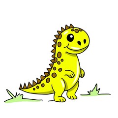 Сhildish pattern with cute dinosaur, baby shower greeting Dinosaurus card. Animal seamless background, cute vector texture for kids bedding, fabric, wallpaper, wrapping paper, textile, t-shirt print