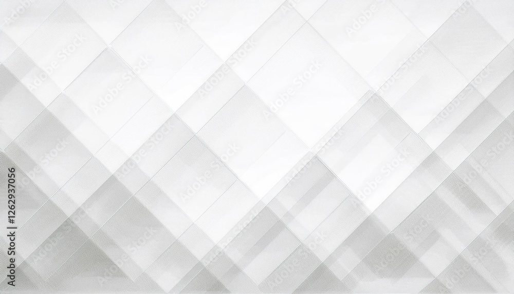 Leinwandbilder subtle geometric plaid texture pattern with overlapping white and gray diamonds for modern backgroun