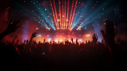 Fototapeta na wymiar A Night of Lights, Music, and Magic