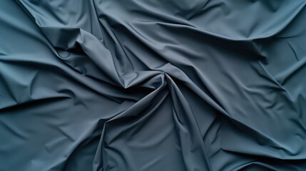Obraz premium Elegant teal satin with subtle folds and highlights reflecting light beautifully.