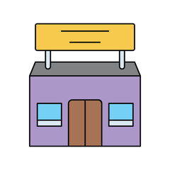 store lineal color line icon with white background vector stock illustration