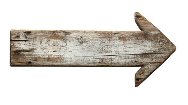 a wooden sign in the shape of an arrow PNG image, PNG file, Generative art.