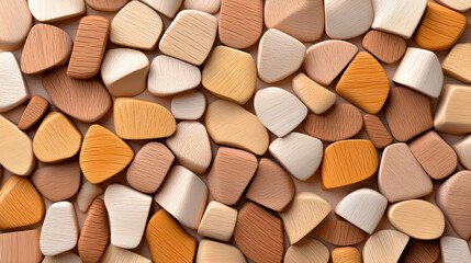 Fototapeta premium Natural wood grain texture with various muted earth tones creates calming effect