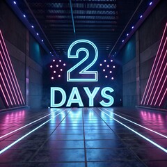 Days to go. 2 days to go.  Two Days to go. 2 days to go. Countdown left days. Count time sale. Number of days remaining