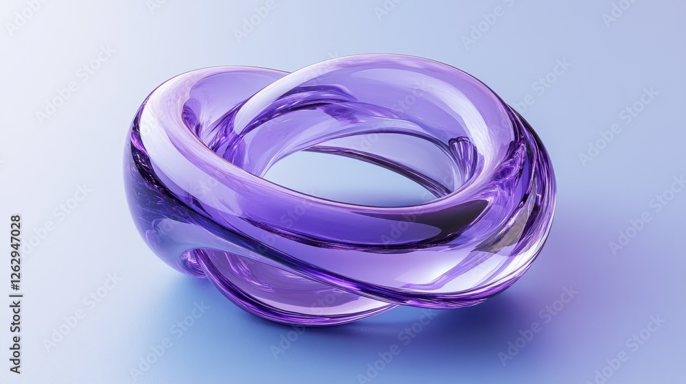 Poster abstract iridescent holographic curved lines on a icy cyan background. modern 3d rendering illustrat