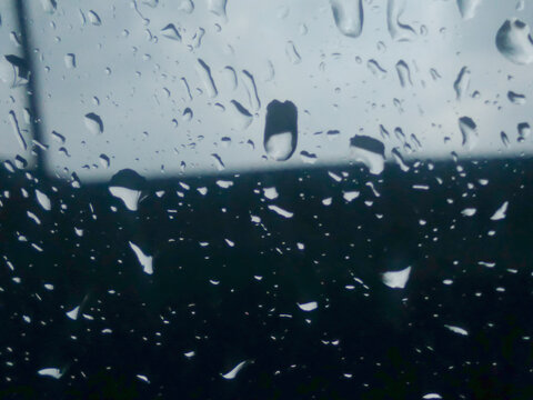 rainwater splashing on the window