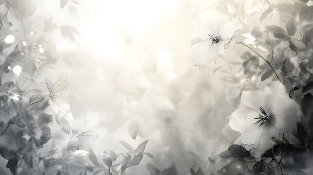 An Ethereal and Mystical Garden Bathed in Soft Light Captivating All with Its Reverent Beauty