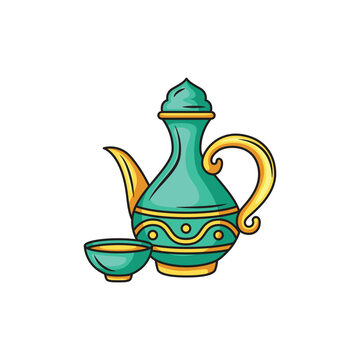 Icon design Arabian tea-pot. Vector design