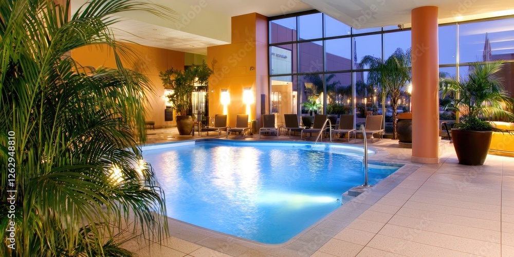 Aufkleber line connection luxurious spa relaxation vibes serene water features soft lighting ambient atmosphere