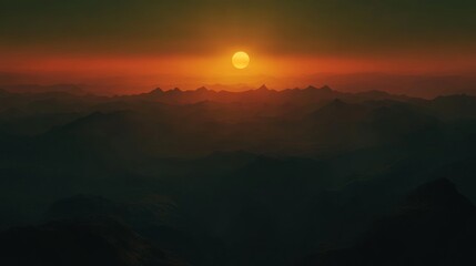 Obraz premium sunset in the Harz mountains, Germany