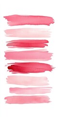 Watercolor Brush Strokes Textured Background Painted smudges lipstick smudge in red and pink