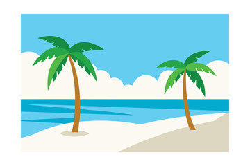 Obraz premium palm tree on the beach
