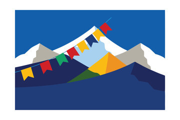 vector illustration of a mountain landscape