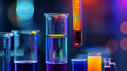 Test tube in the laboratory in hands. Selective focus. Food.