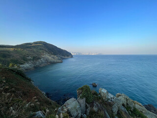 Fototapeta premium Coastal scenery around Oryukdo Skywalk