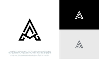 Initials A logo design. Initial Letter Logo. Innovative high tech logo template.	