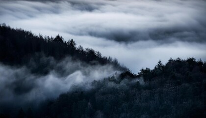 fog over the mountains