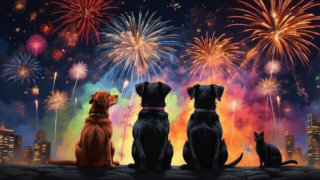 1. **Fireworks Stressing Pets: New Year Fear for Dogs and Cats**