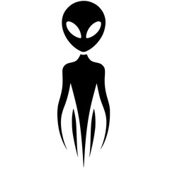 Alien logo silhouette