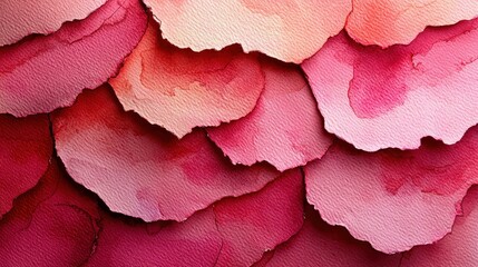 Fototapeta premium Abstract Watercolor Background Layered Pink and Red Textured Paper Design