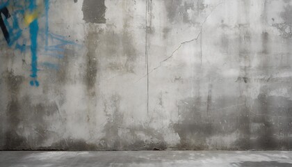 A textured concrete wall with subtle cracks and faded graffiti, creating an urban and industrial background perfect for edgy designs.