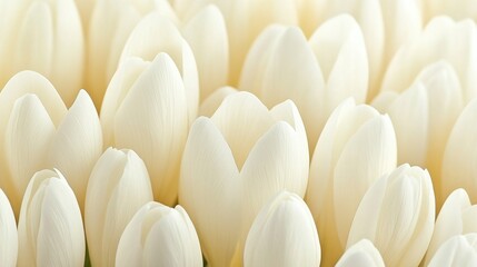 Close-up Cream Floral Wedding Background Photo of white flowers Macro shot of Tulip blossoms cream wedding sympathy flowers