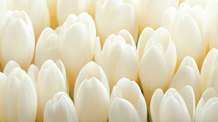 Close-up Cream Floral Wedding Background Photo of white flowers Macro shot of Tulip blossoms cream wedding sympathy flowers