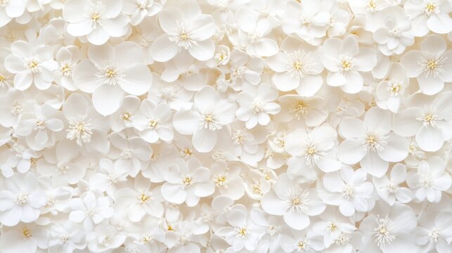 White Floral Wedding Background Photo of white flowers Macro shot of small blossoms cream wedding sympathy flowers