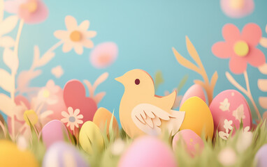 easter eggs in the nest