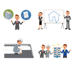 ビルや家の修繕工事の計画や見積り、作業をしてる業者