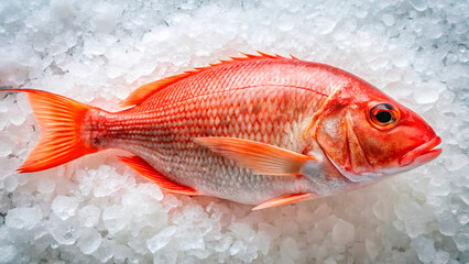 red fish on ice