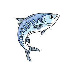 Icon design mackerel fish. Vector design
