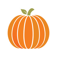 Fresh Pumpkin vector Icon for Seasonal Branding and Designs.