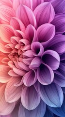 Fototapeta premium Vibrant Dahlia Petals Close-Up of Colorful Flower
