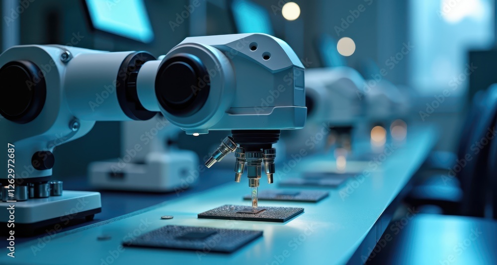 Poster precision microchip inspection with advanced robotic technology
