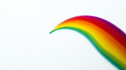 a vibrant rainbow after a spring storm, symbol of hope and renewal, soft dreamy aesthetic, isolated on white background