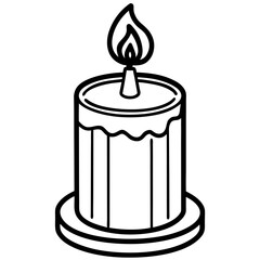 Elegant Candle Vector Illustration. High-Quality Candle Clipart & Digital Art.