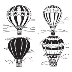 Obraz premium Hot air balloon vector