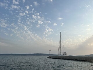 sailboat at sunset