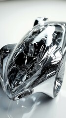 Stylish Transparent Sculpture of a Modern Automobile Design