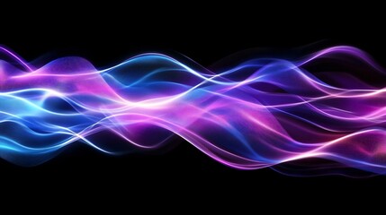 Blue and Purple Holographic Wave Background